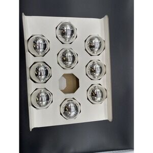 Vintage Holly Silver Ball Ornaments